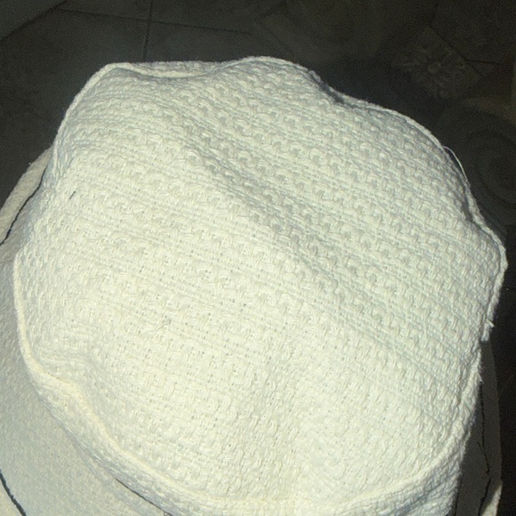 Luxury White Bucket Hat with Black CC - Picture 3 of 9